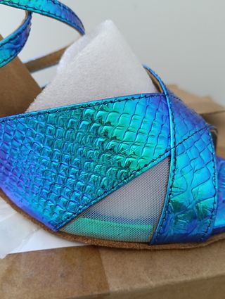 Zapatos baile salón azul