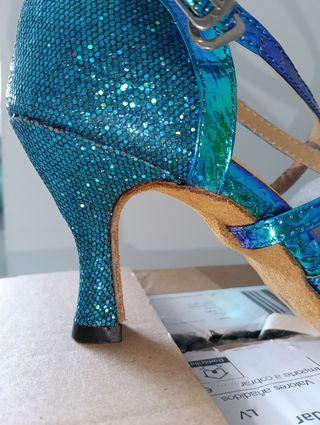 Zapatos baile salón azul