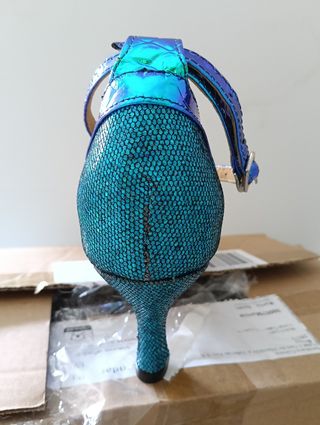 Zapatos baile salón azul