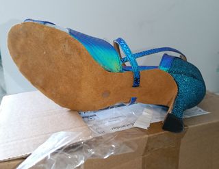 Zapatos baile salón azul