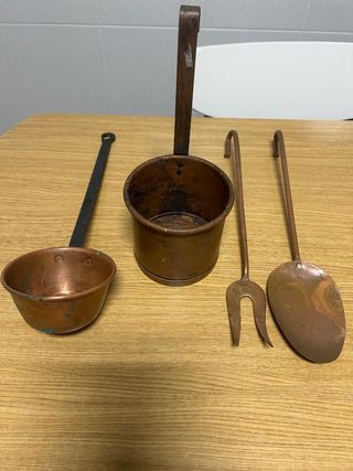 Antiguos Utensilios cocina de cobre