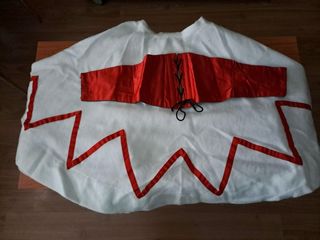 Traje jota aragonés rojo y blanco