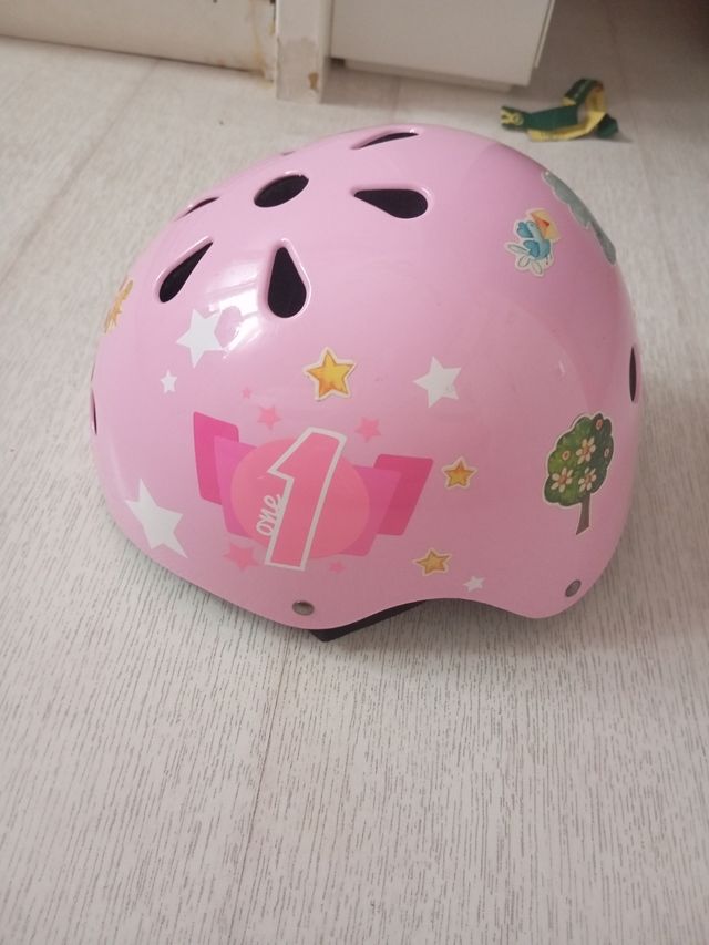 Casco bici niña rosa