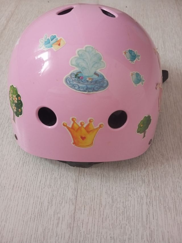 Casco bici niña rosa