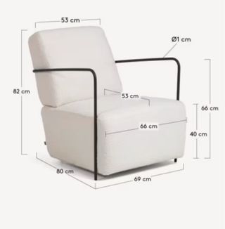 Butaca Kave Home blanca