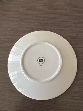 Plato Nespresso blanco porcelana