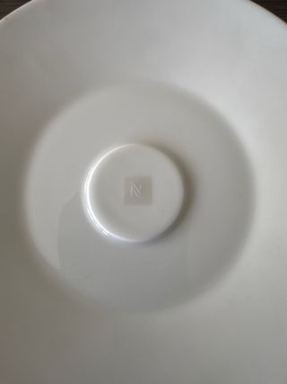 Plato Nespresso blanco porcelana