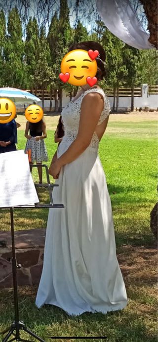 Vestido novia blanco - Talla M