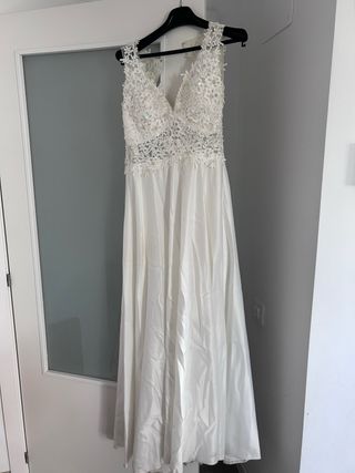 Vestido novia blanco - Talla M