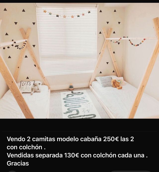 Cama cabaña infantil - 2 unidades Completas