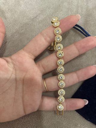 Pulsera Swarovski dorada