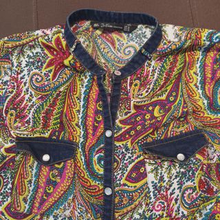 Camisa Zara paisley multicolor