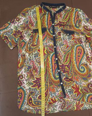 Camisa Zara paisley multicolor