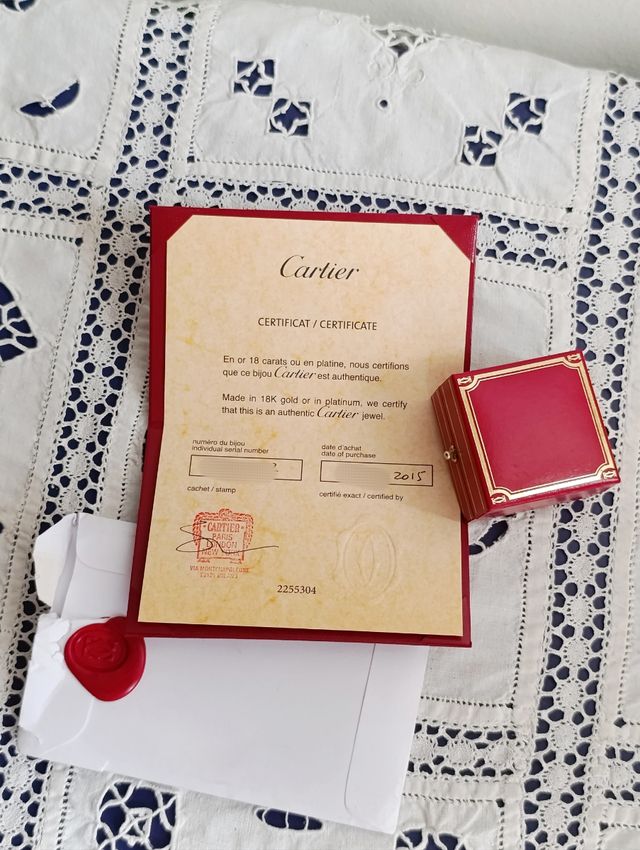 Set packaging originale Cartier per anello Trinity