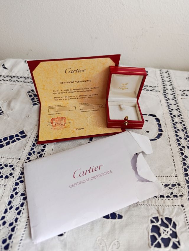 Set packaging originale Cartier per anello Trinity