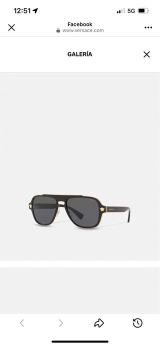 Gafas Versace - Negras y Doradas