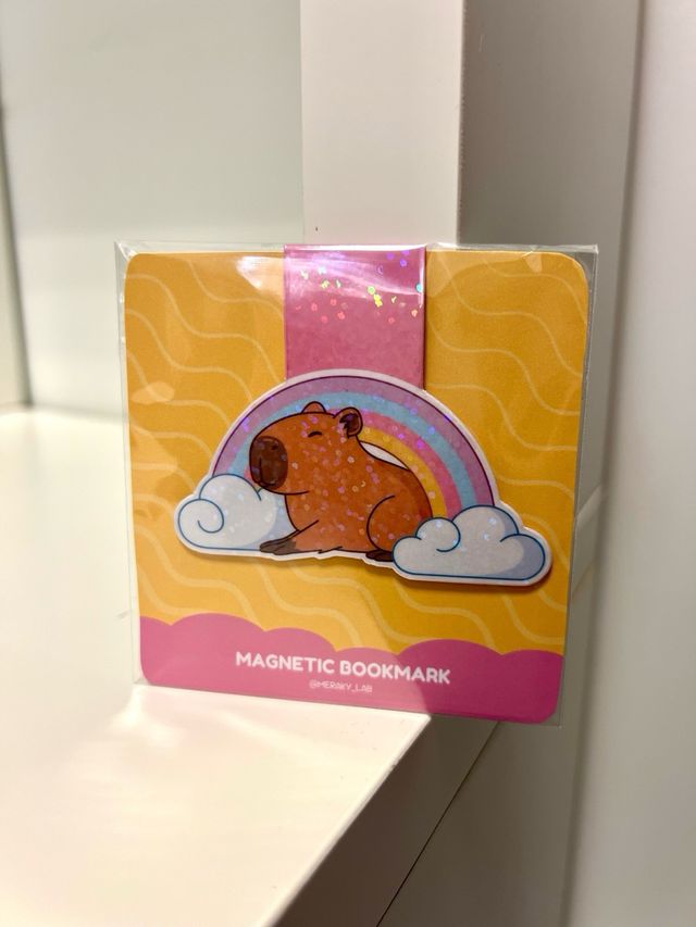 Segnalibro magnetico Capibara arcobaleno