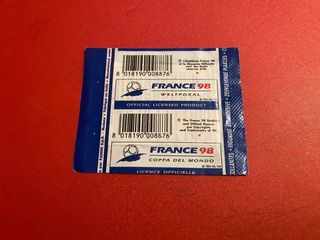 Sobre cromos mundial  Panini Francia 98