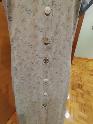 Vestido vintage floral beige