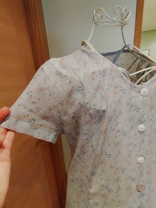 Vestido vintage floral beige