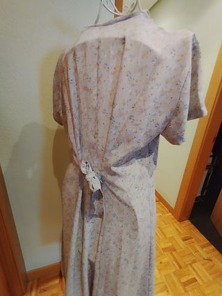 Vestido vintage floral beige
