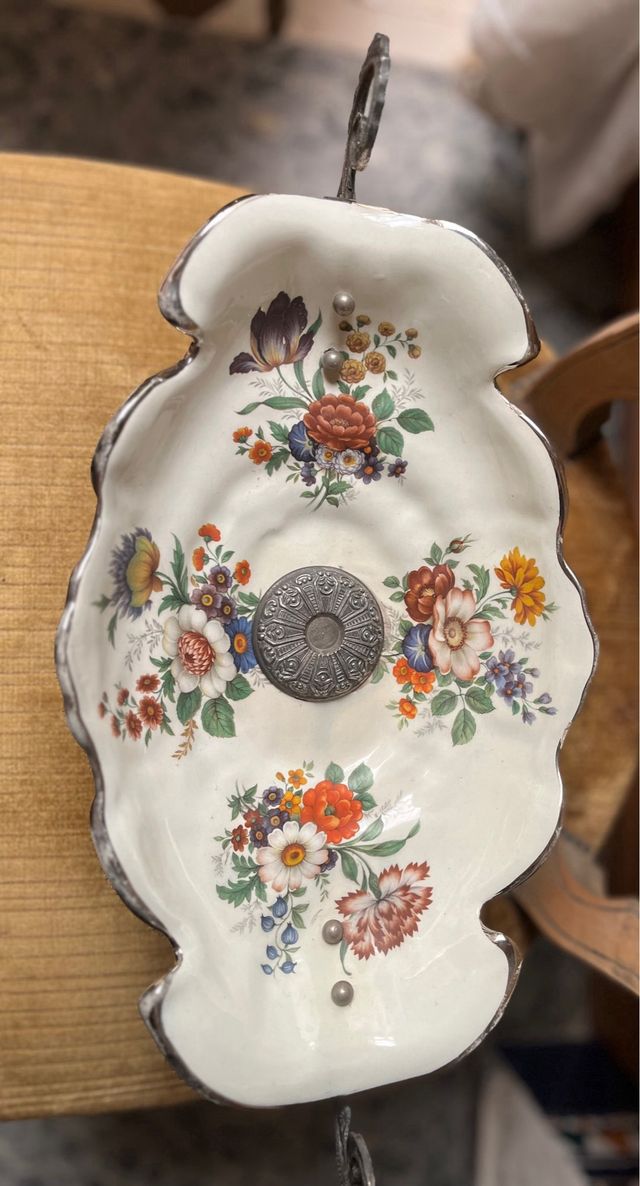 Frutero antiguo porcelana vintage