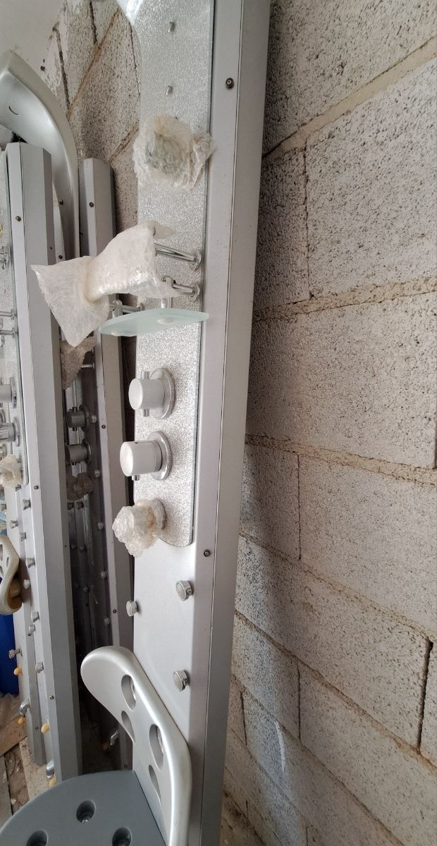 Columna ducha hidromasaje plata