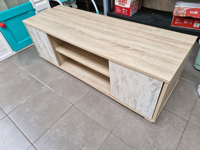 Móvel TV - Madeira Bege e Branca