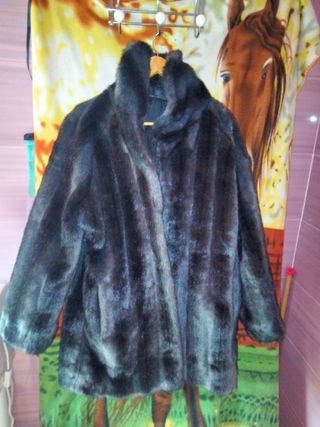 Chaquetón marrón mujer