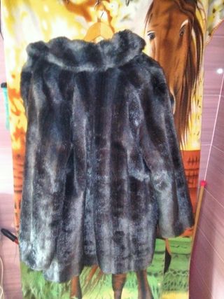 Chaquetón marrón mujer