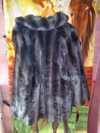 Chaquetón marrón mujer