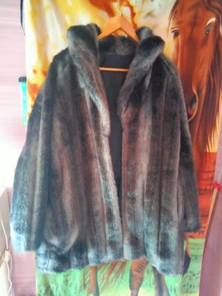 Chaquetón marrón mujer