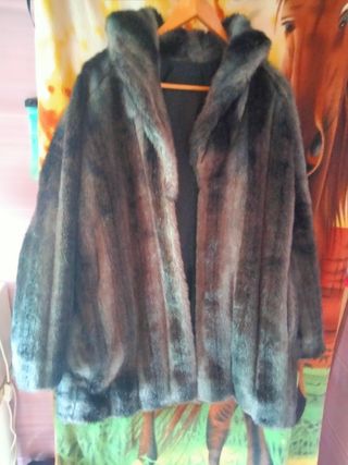 Chaquetón marrón mujer