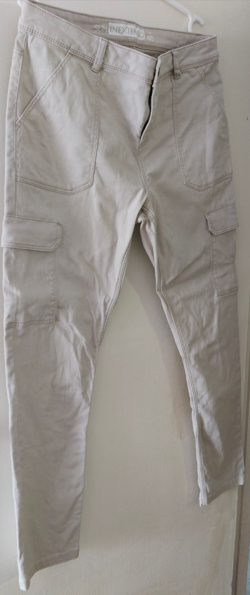 Pantalones Slim Inex Tenso Beige - L