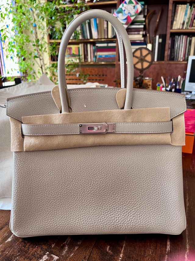 Hermes Birkin 30 Togo - Beige Grigio