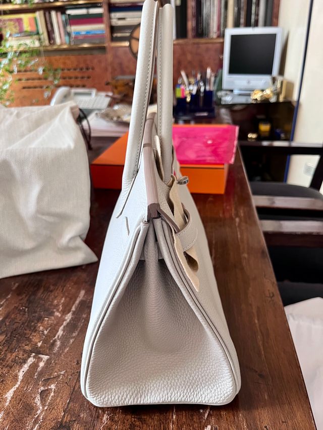 Hermes Birkin 30 Togo - Beige Grigio