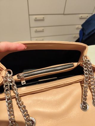 borsa a tracolla beige/rosa