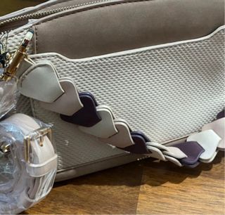 Bolso Parfois beige y rosa