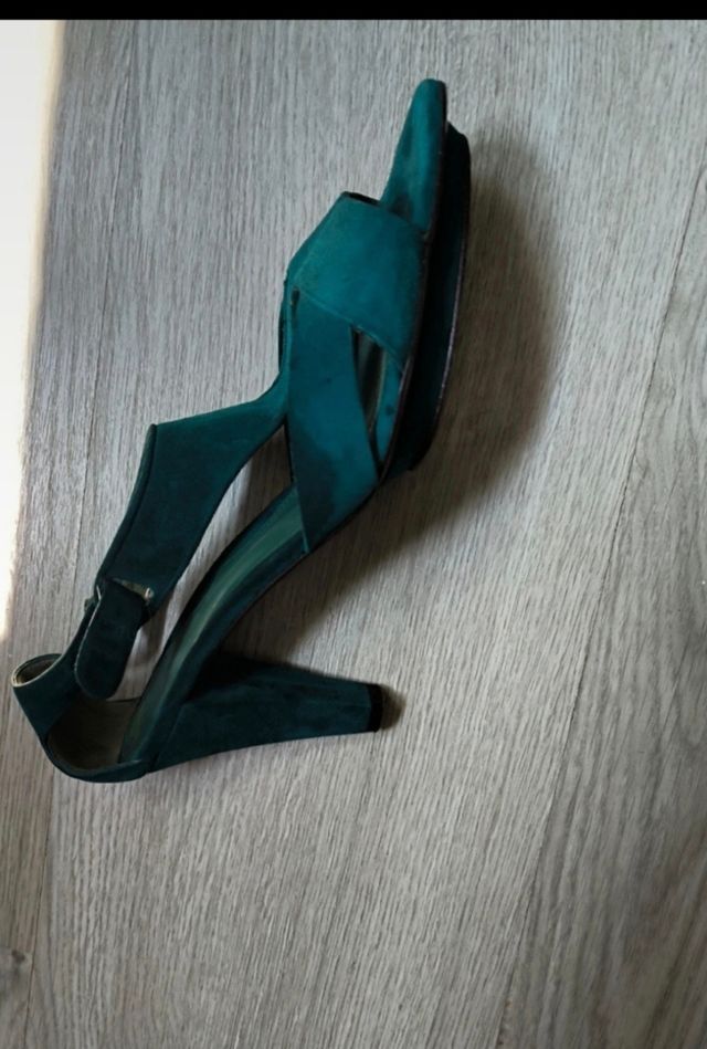 Sandalias tacón Hoss - color verde azulado