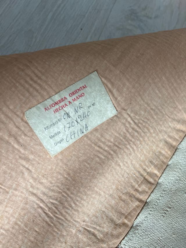 Alfombra China - Lana Beige/Rosa