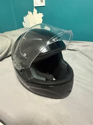 Casco LS2 moto negro