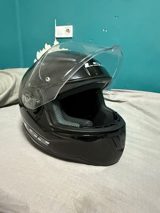 Casco LS2 moto negro