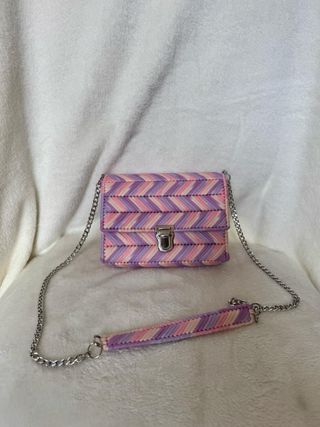 Borsetta uncinetto rosa lilla