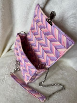 Borsetta uncinetto rosa lilla