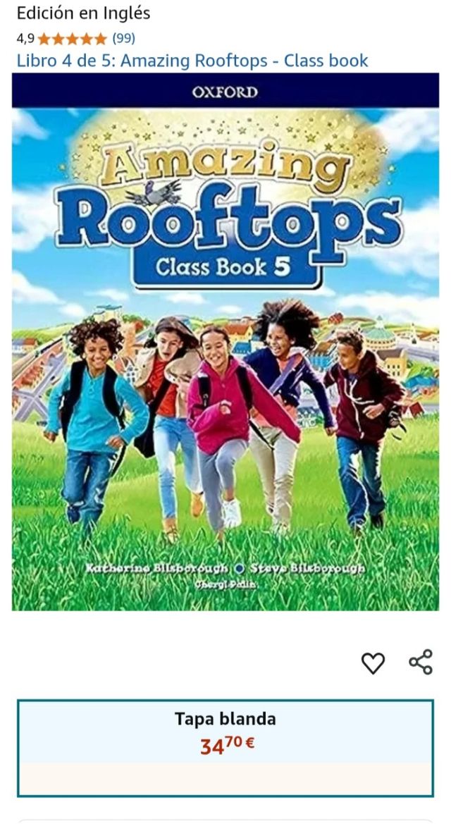 Libro de Inglés Amazing Rooftops 5. Class Book