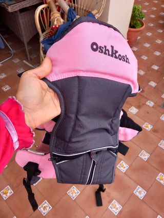 Portabebés OshKosh rosa y gris