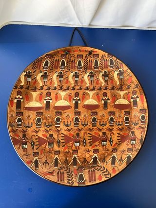 Vassoio Vintage Etnico da Parete in Ceramica
