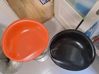 2 Taburetes cocina - Rojo y Negro