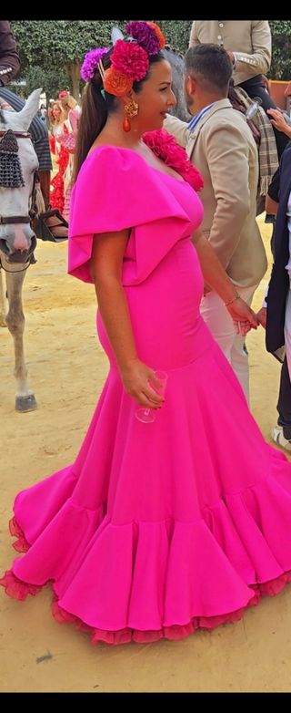 Vestido Flamenca Rosa