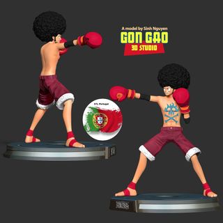 Afro Luffy de One Piece Figura Anime Pintada